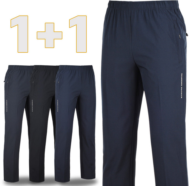 1+1 여름 트레이닝 밴딩 팬츠 츄리닝 등산 운동 평상복 빅사이즈