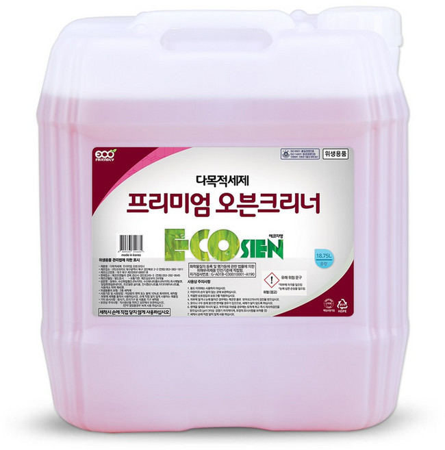 에코프렌들리 오븐크리너 주방 후드 청소 기름때제거 다목적클리너, 18.75L, 1개