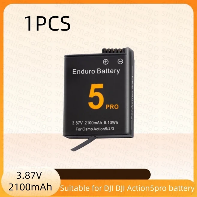 DJI 오즈모 액션 5 프로 카메라 배터리 3 슬롯 고속 충전기 2100mAh 4 액세서리용), 01 1 Battery