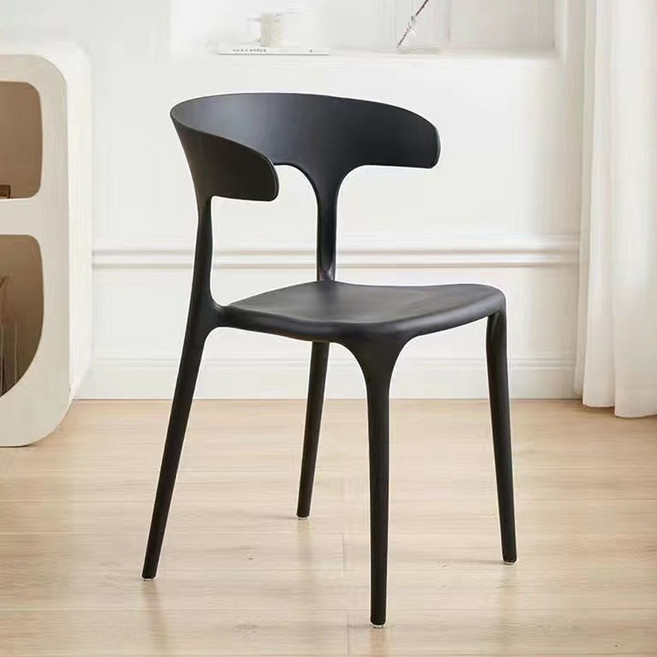 FONOW 일체형 인테리어 식탁 의자 체어 4p 세트, 블랙, 4개