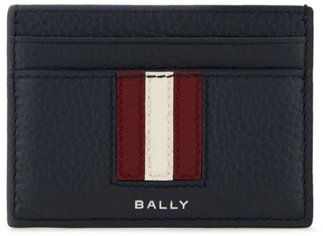 발리 로고 프린트 가죽 카드홀더