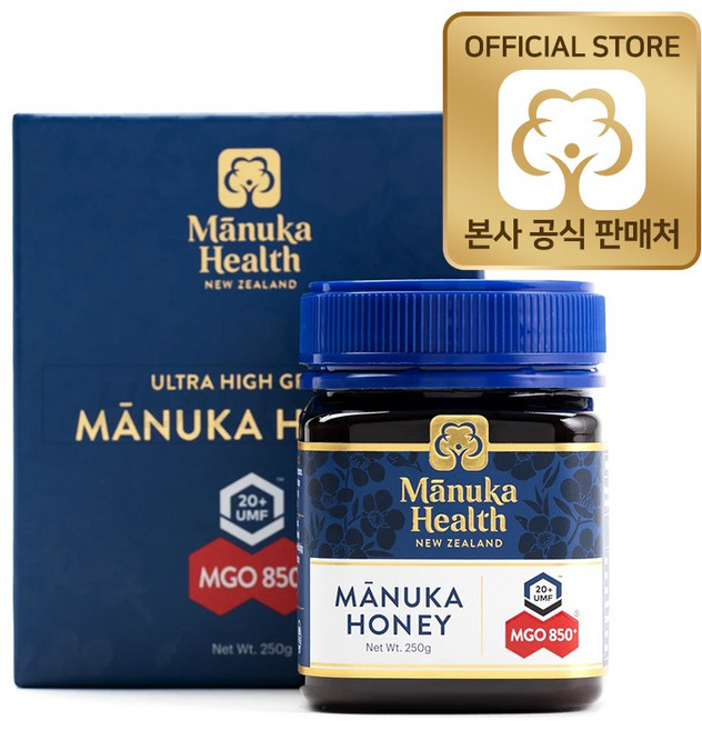 마누카헬스 마누카꿀 허니 MGO850 뉴질랜드 효능 고함량 250g 1통, 1개