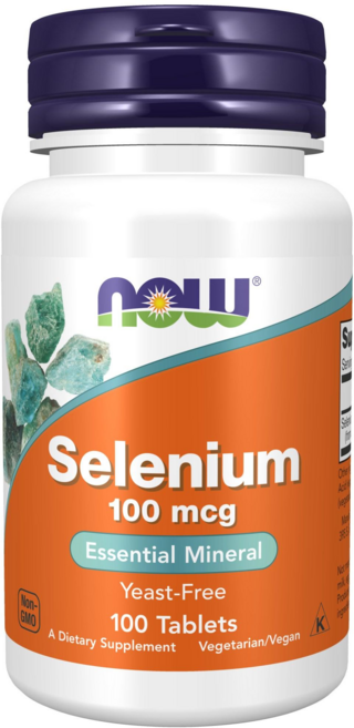 NOW Foods 硒素食補充錠 100mcg, 100顆, 1罐