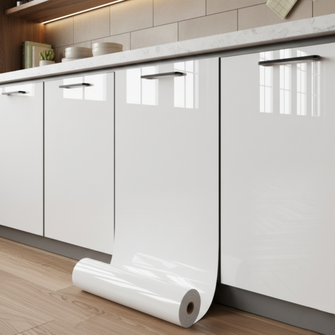 글루티크 유광 가구 시트지, 글로시 화이트