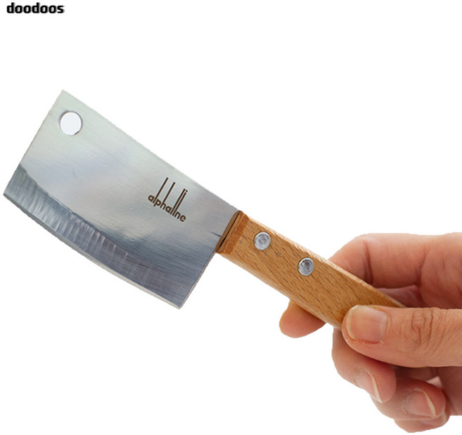 미니 과도 우드 도끼칼 감성 캠핑 빵칼, 1개