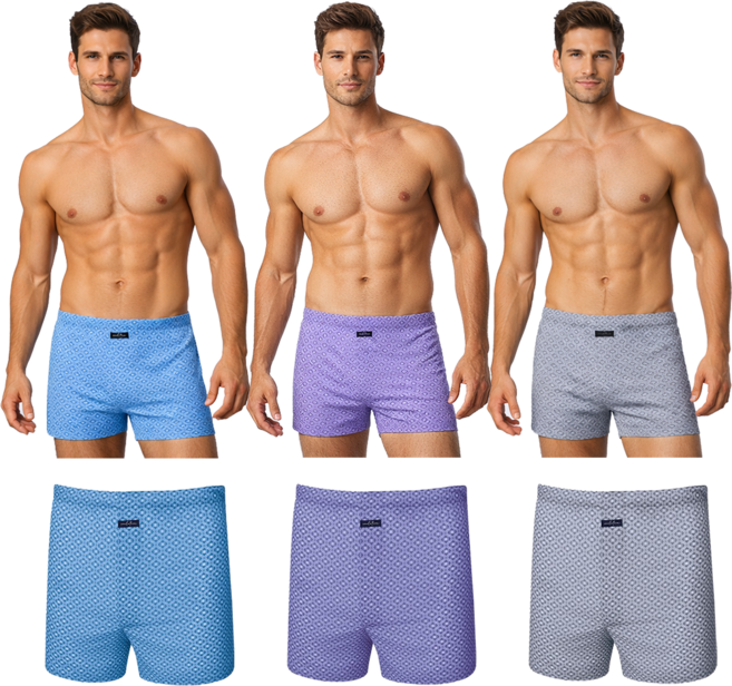 트라이 남성용 청량감이 느껴지는 트렁크 팬티세트