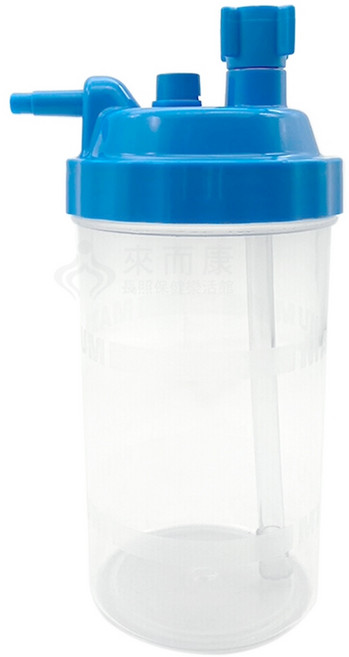 來而康 貝斯美德 (未滅菌) PN-1132 偏心鎖牙 HB-72442 藍色 500cc 氧氣潮濕瓶, 1個