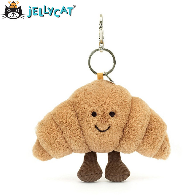 [SNS 인기] 젤리캣 크루아상 이강인 키링 크로와상 백참 키체인 Jellycat Amuseable Croissant Bag Charm