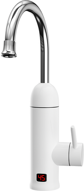 온수기 전기 수도꼭지 순간 온수기 순간온수기 화장실 세면대 순간온수기 가정용 수도꼭지형 화장실 세면대 전기 순간 온수기 LED 온도 디스플레이, 1개