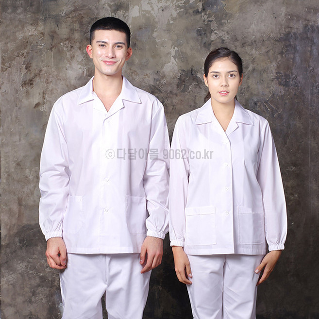 KL5107 공용 위생복 상의 208TC면혼방 소매고무줄