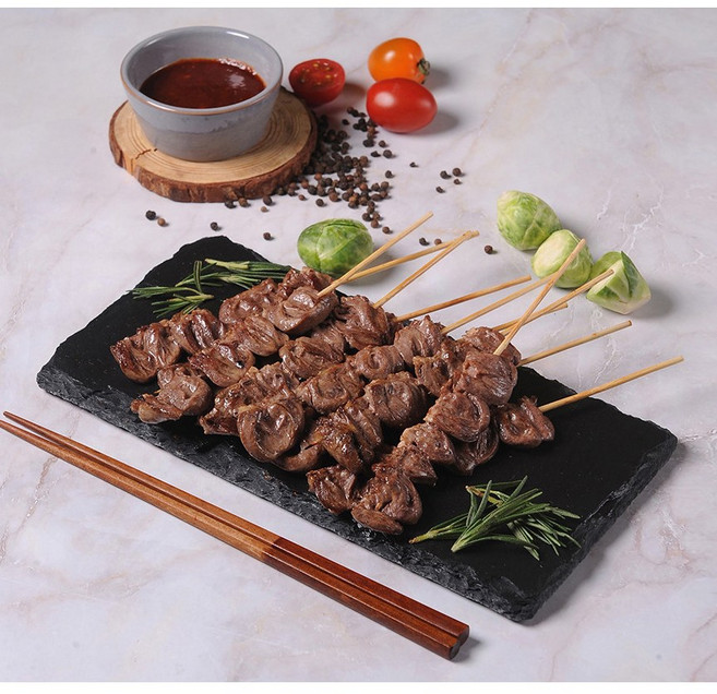 델리퀸 국내산 닭염통꼬치 캠핑요리, 3개, 350g