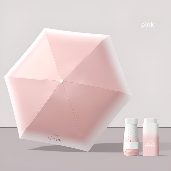 미블룸 초경량 미니 UV 99.9% 자외선차단 접이식 5단 암막 우산 양산 겸용 + 커버포함