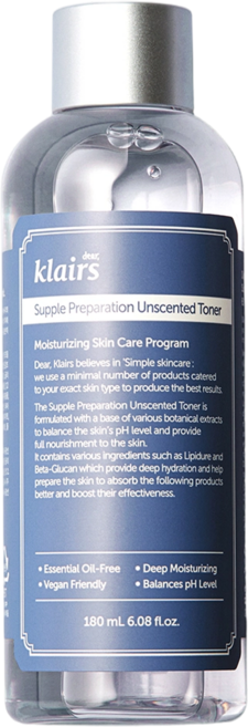 클레어스 서플 프레퍼레이션 언센티드 토너, 180ml, 1개