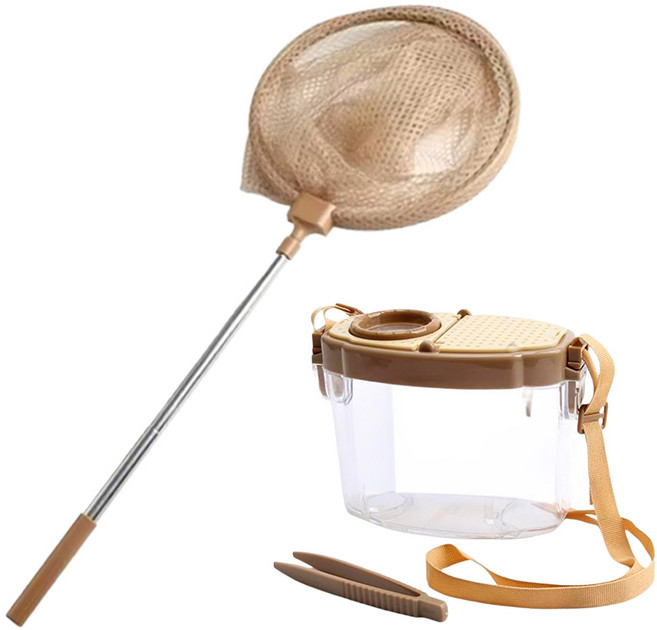 브레인버니 곤충채집 통 세트 잠자리채, 곤충채집세트