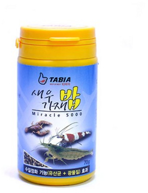 어밥 타비아 새우 가재 갑각류 안시 사료 밥 먹이 70g, 1개