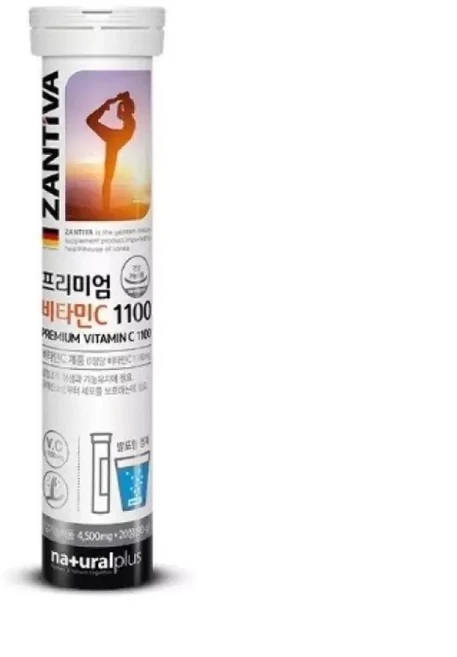내츄럴플러스 잔티바 프리미엄 비타민C1100 발포 4500mg x 20정 12개 1박스, 1개