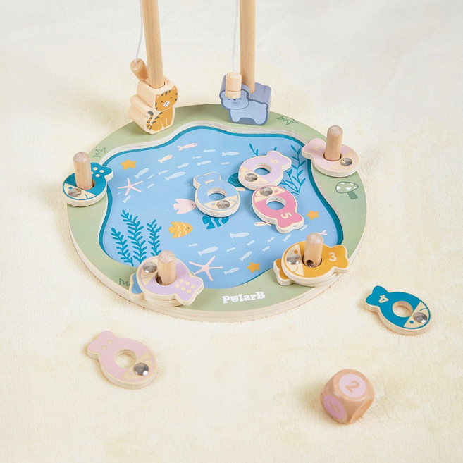 폴라비 자석 낚시놀이 장난감 원목 아기 소근육 발달 18개월 19개월 20개월, 1개, 1개