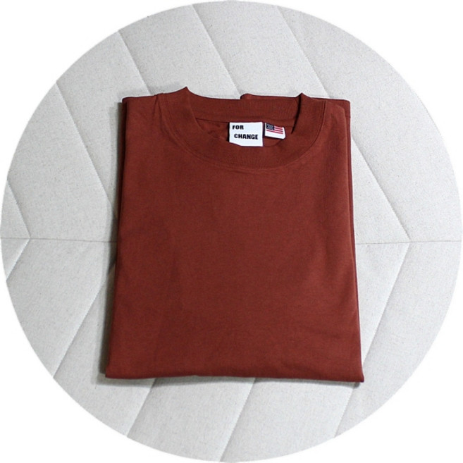 포체인지 남녀공용 루즈핏 소매 모크넥 긴팔티 USA 코튼 PTN2008-003