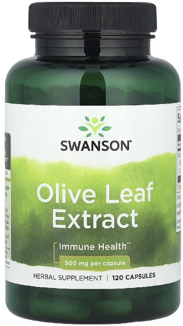 스완슨 올리브 잎 추출물 500mg 캡슐 120정, 1개 - 쿠팡
