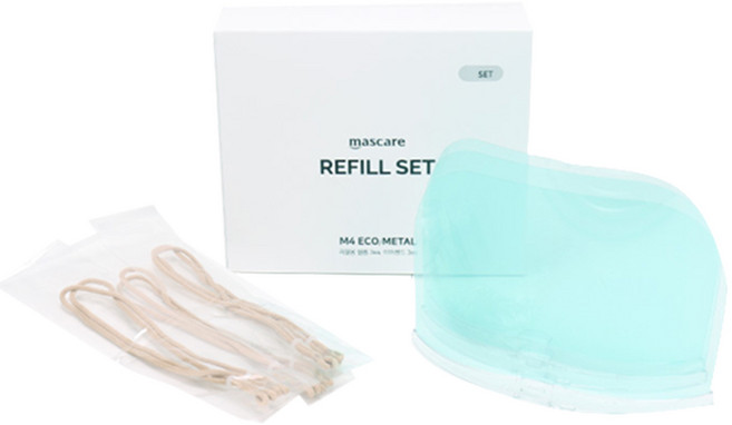 마스케어 M4 투명 위생 마스크 리필형 필름 B타입(필름 3개+밴드 3개), 1개