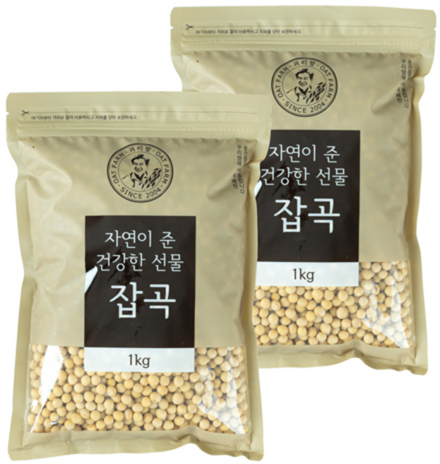 2024년산 국산 잡곡 백태 (두부 메주콩) 1kg 2봉