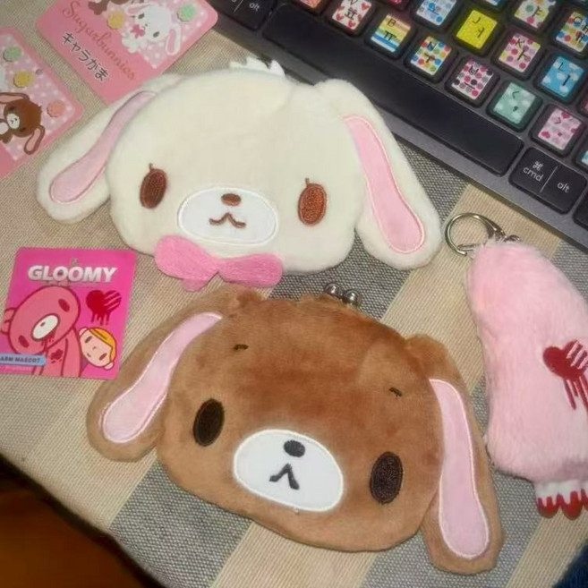 슈가버니즈 귀여운 동전지갑 다용도 미니 봉제 파우치