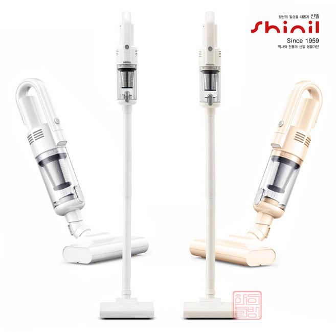 신일 프리미엄 DC모터 충전식 핸디형 무선청소기 스틱 무선 소형 핸디 미니 청소기, 베이지(SVC-60PPSJ)