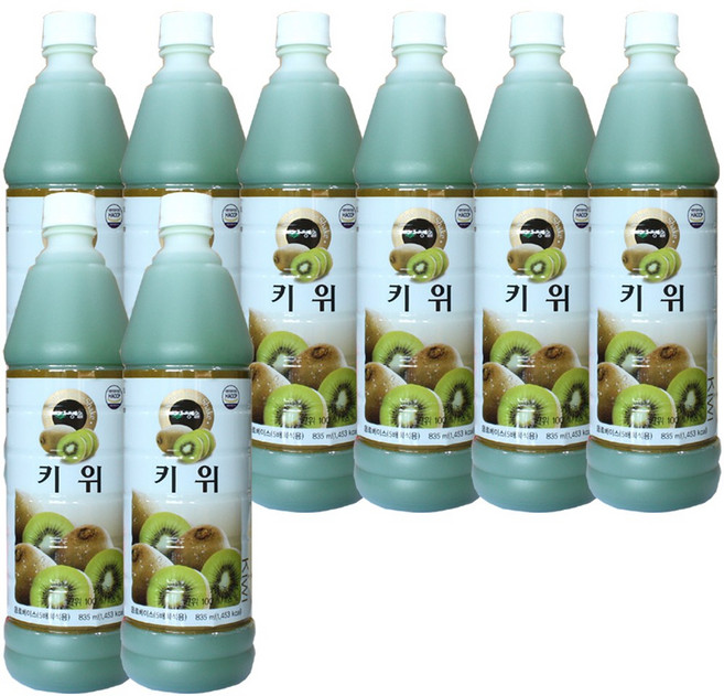 청솔 키위 음료베이스, 835ml, 8개