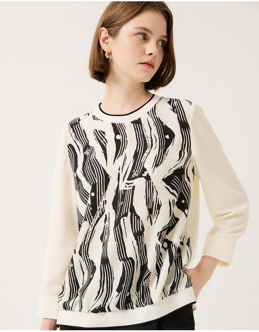 레노마레이디 [더레노마] 패턴 라운드 블라우스-CC31BL030 3020932