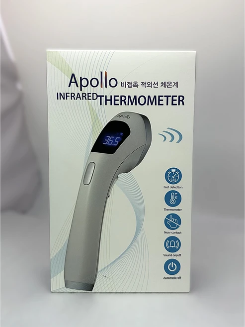 아폴로 비접촉 적외선 체온계, 1개 - 쿠팡