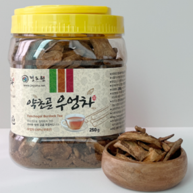 [정도원팜] 우엉차 국내산100% 구수한 대용량 정도원 약초골 우엉티 250g, 1개, 1개입