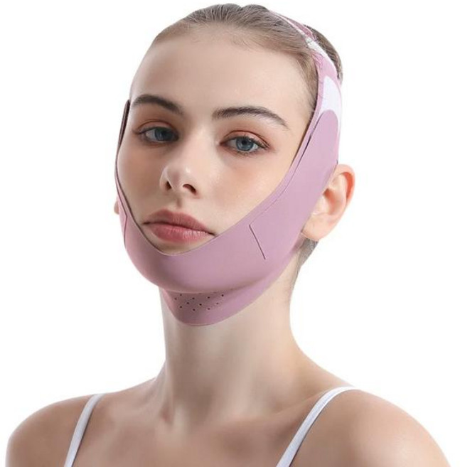 재사용 가능한 페이스 슬리밍 붕대 V 라인 페이스 셰이퍼 여성 턱 뺨 리프트 업 벨트 페이셜 마사지 스트랩 스킨 케어 뷰티 도구, 1개
