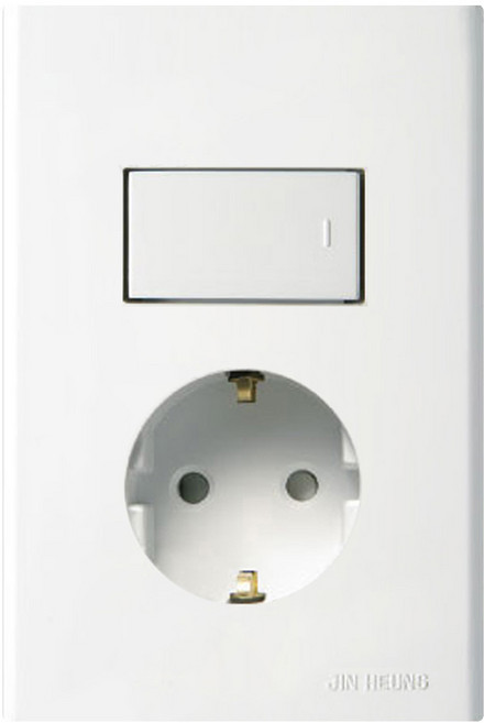 진흥 FS시리즈 스위치부 콘센트 1구 스위치 1구 콘센트 화장대, 1개