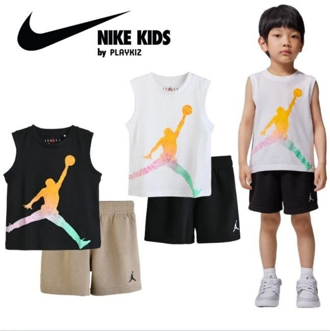 [국내매장판] 나이키 키즈 나이키키즈 조던 토들러 페시트벌 쇼츠 나시세트 N262ST825P N262ST825P-BSE 269106