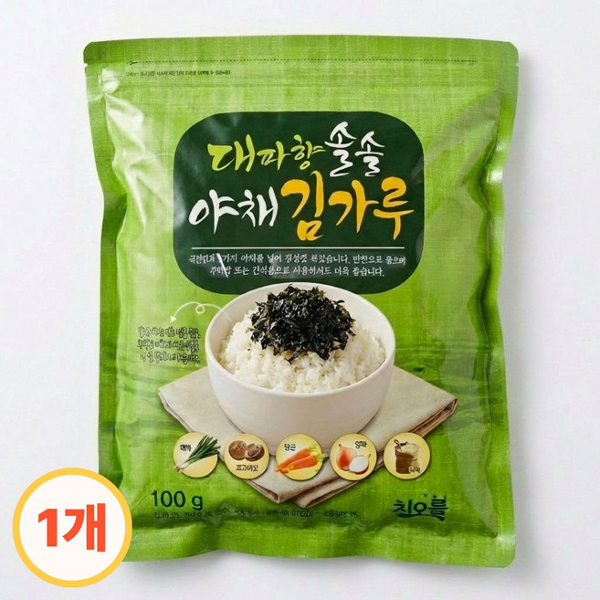 차오름 김가루/ 야채분말첨가/ 고소한김맛 과 건강한 감칠맛, 100g, 1개