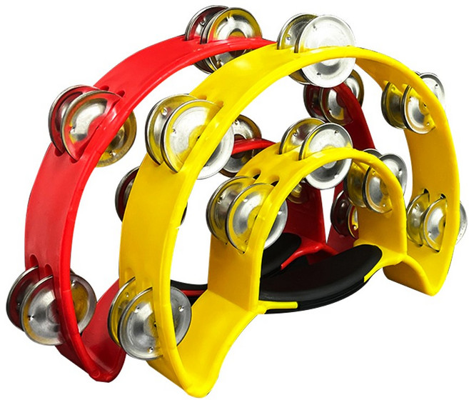 찰랑이 탬버린 노래방탬버린 32알 주점 행사 탬버린, 옐로우, 1개