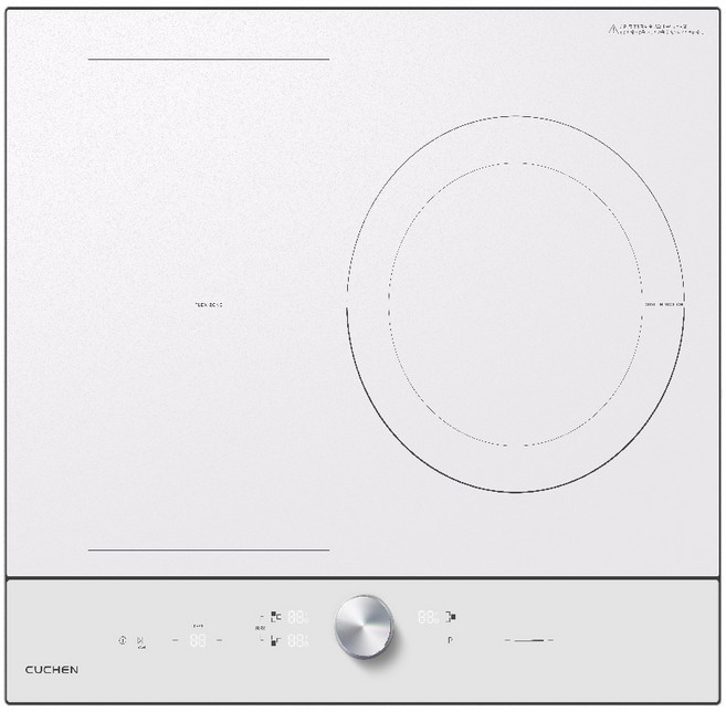 쿠첸 화이트 인덕션 3구 CIR-BW33KD0B1 / CIR-BW33KD1B1 빌트인 전기렌지 매립형 쿡탑 다이얼, CIR-BW33KD1B1_조작부 화이트