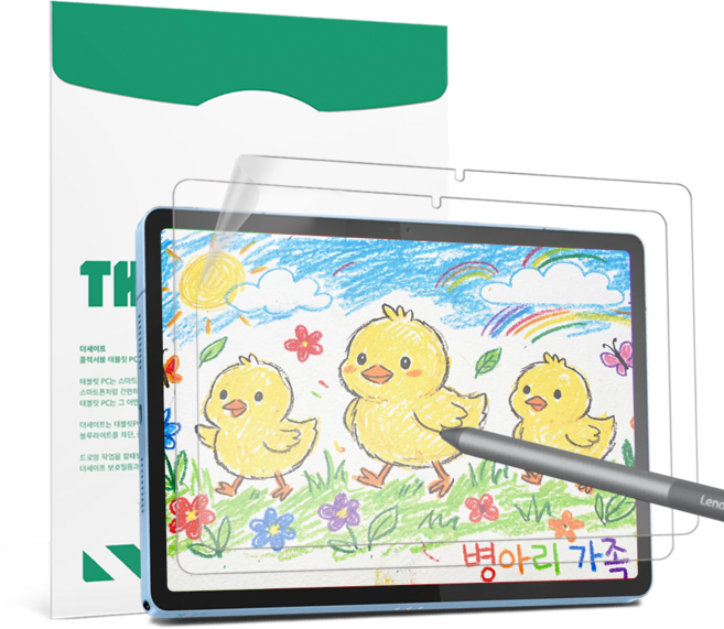 더세이프 레노버 아이디어 탭 11(2025) 항균 종이질감 블루라이트 차단 보호필름 2P, 2개, 종이질감 블루라이트차단