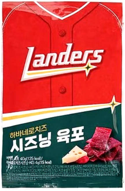 케이지 랜더스 하바네로치즈 시즈닝 육포, 44g, 1개
