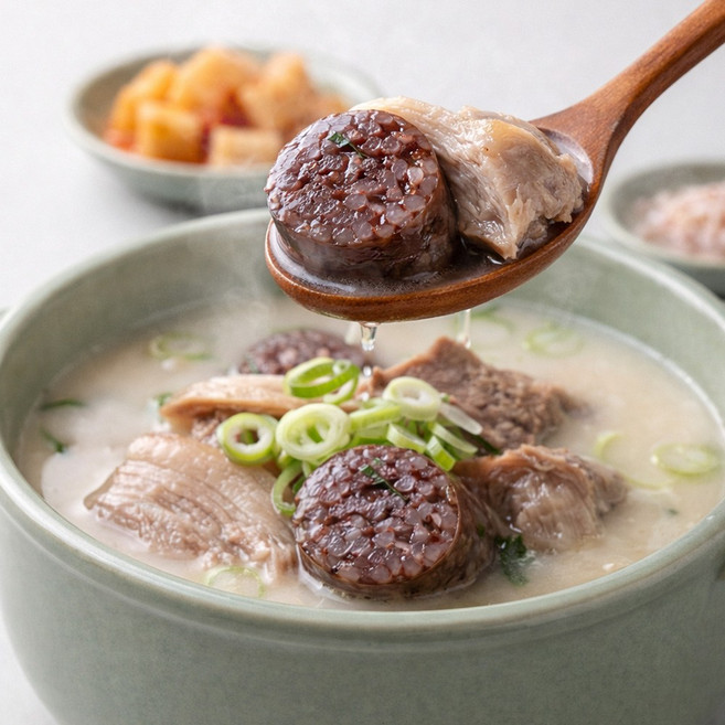 미다몰 그곳에가면 HACCP 순대 국밥 150g 진공 파우치 포장, 1개