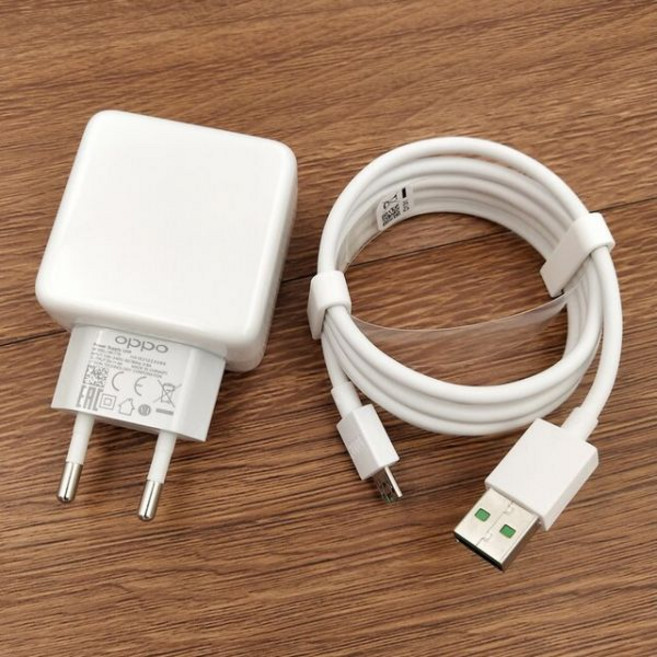 오리지널 20W 슈퍼 VOOC 충전기 5V/4A 플래시 EU 벽 어댑터 1M 마이크로/타입-C 케이블 OPPO R11/11s/R9s/R7s/Realme 충전 용, 02 EU add 마이크로 cable_01 White, 1개