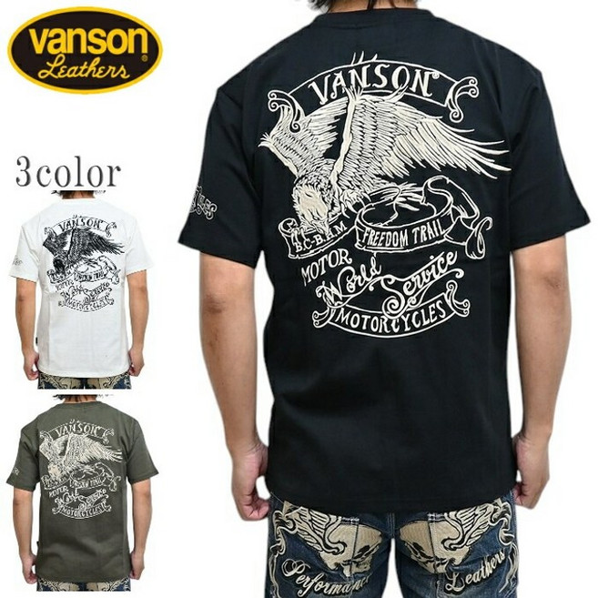 밴슨 VANSON NVST-2301 남성 클래식 반팔 티셔츠 오토바이 바이크 순면