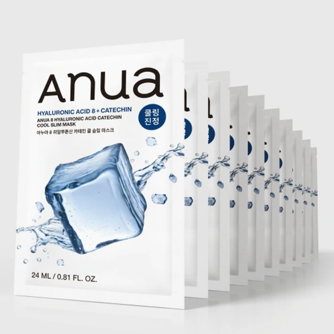 아누아 8 히알루론산 카테킨 쿨 슬림 마스크 10매입, 1개, 10개입 - 쿠팡
