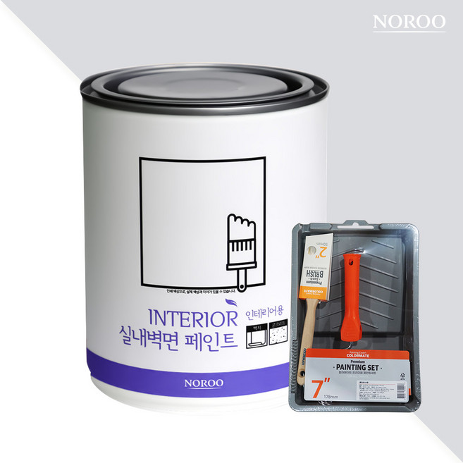 노루페인트 벽지 페인트 세트, 1세트, 1L, 에르미(SP1090)