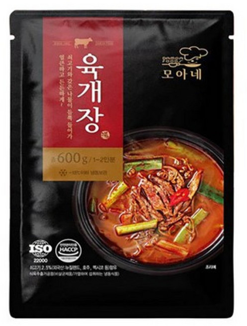 모아네 육개장, 600g, 10개