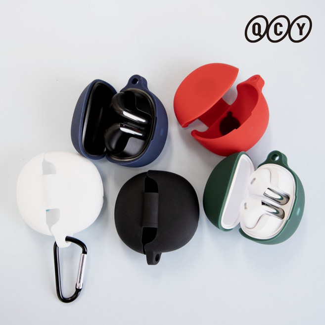 QCY HT10 /HT10 Hires 실리콘케이스 에일리버즈 프로 플러스 케이스, 화이트, 화이트