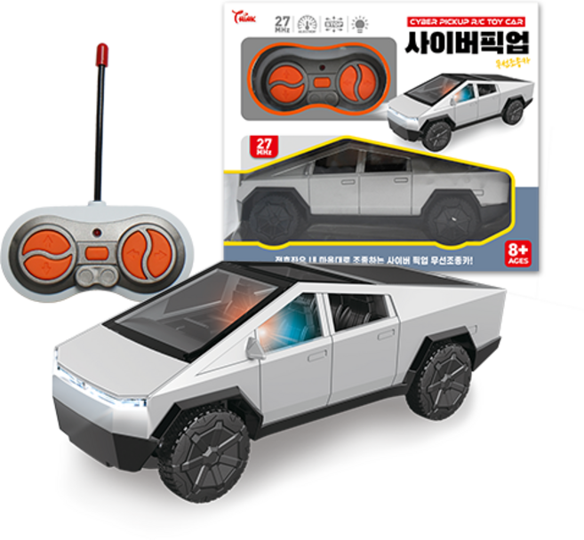 사이버 픽업 무선카 무선조종 RC 자동차 완구, 1개, 상세페이지참고