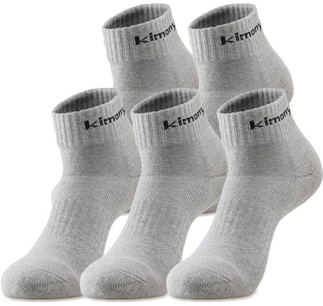 키모니 남성용 프로 스포츠양말 5족, 그레이