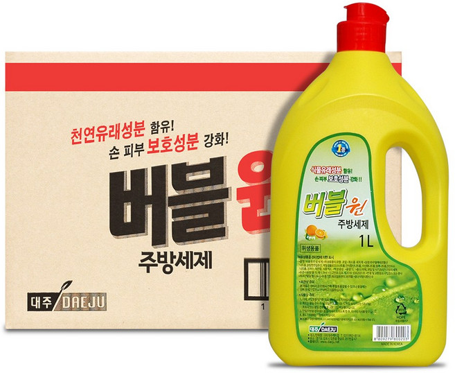 대주 버블원 주방세제 1L x 12개