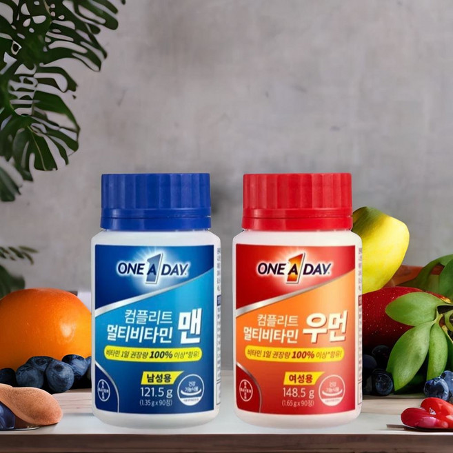 바이엘 원어데이 멀티비타민 맨&우먼 종합비타민, 1세트, 90정